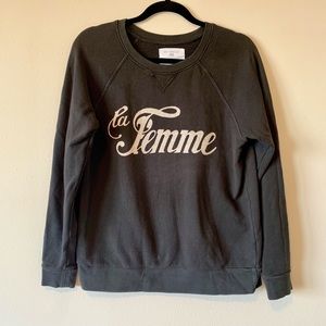 Sol Angeles Anthropologie Black La Femme Shirt